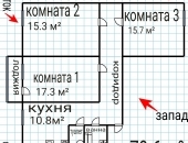 3 ккв Без посредников, без комиссии! с удобнейшей двухсторонней планировкой, комнаты изолированные.  - Жилая недвижимость, Продажа квартир Санкт-Петербург